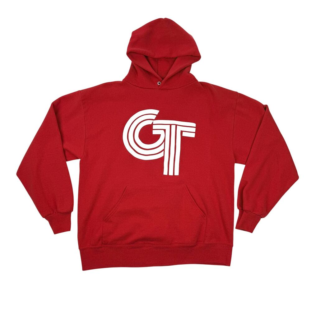 Jerzees Hoodie Red Vintage Russell Made in USA Streetwear L